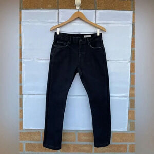 ALLSAINTS Rex Straight Slim Jeans in Washed Black size 30